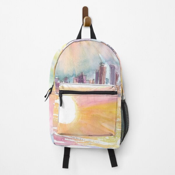 Item preview, Auckland New Zealand Skyline Waterfront with Sunset designed and sold by artshop77.