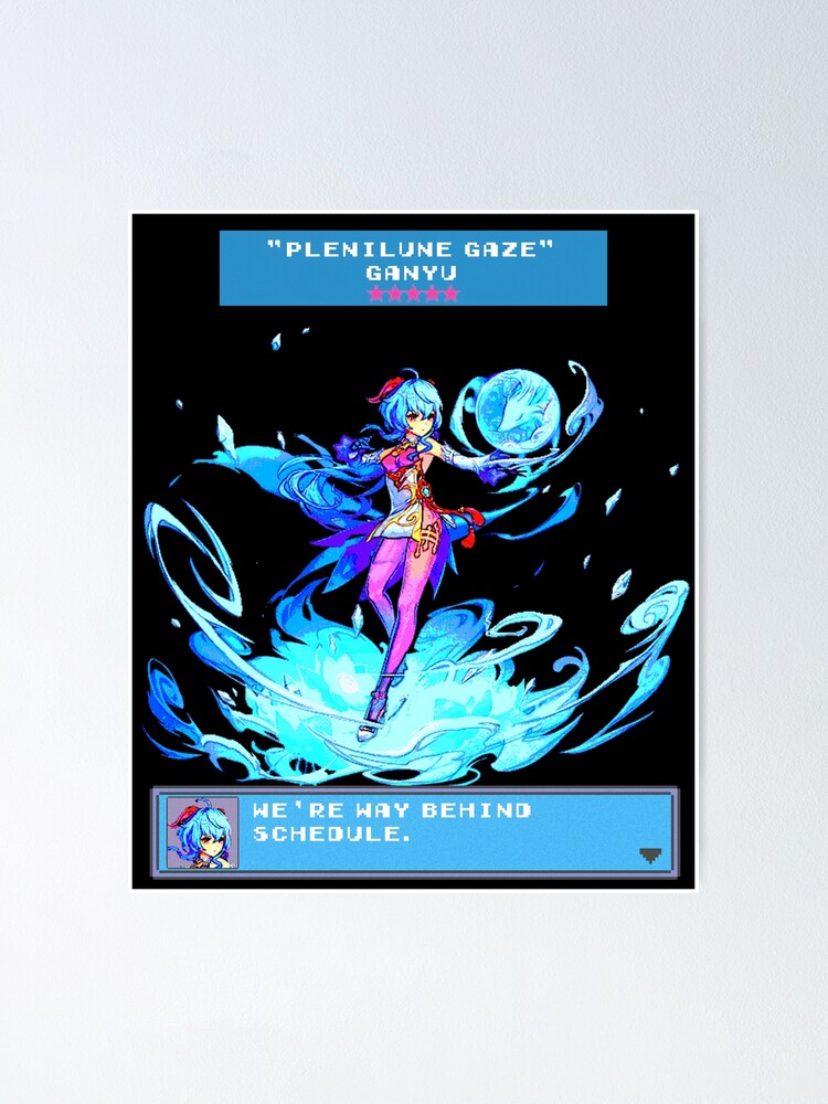 Genshin Impact Ganyu Retro Rpg Poster For Sale By Teyvattailor Redbubble