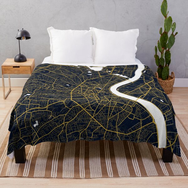Item preview, Bordeaux City Map of France - Gold Art Deco designed and sold by deMAP.