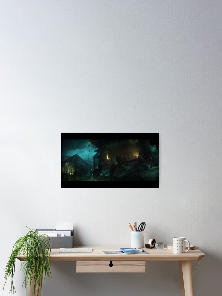 Aperçu 2 sur 3. Poster avec l'œuvre Sinkhole créée et vendue par Jouandeau.