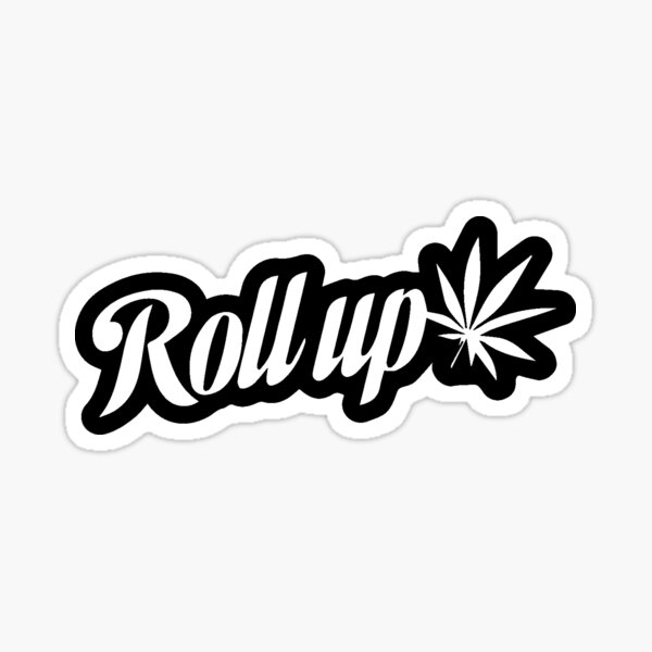 Roll up Cannabis Sticker