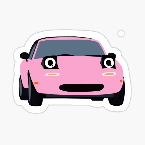 Vista previa del artículo con la obra «Miata rosa claro», diseñado y vendido por Embrady.
