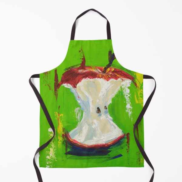 Item preview, Red Apple Core Still Life On Green Background designed and sold by NatalyMak.