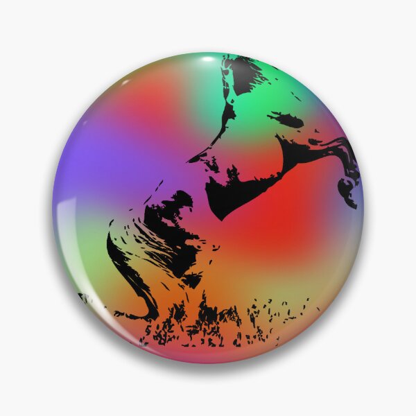 Item preview, standing horse in a color disk designed and sold by Bigrow.