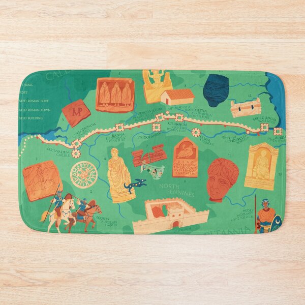 Item preview, Hadrians Wall Illustrated Map designed and sold by flaroh.