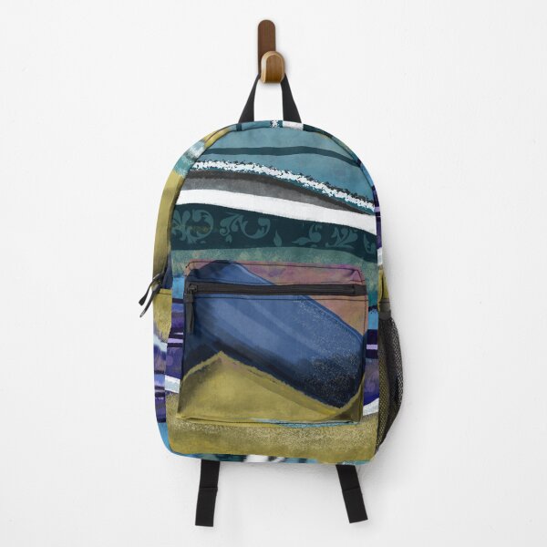 Item preview, Abstract mountain range - blue gold purple patterns designed and sold by Inktown.