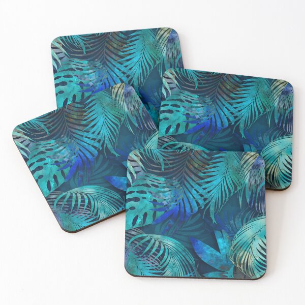 Item preview, Mystic Blue Jungle Watercolor Art designed and sold by artsandsoul.