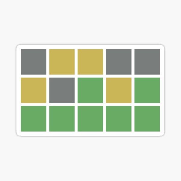 Wordle Puzzle Game Sticker