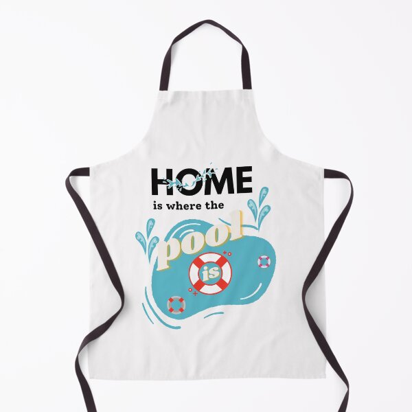 Item preview, Home is where the pool is - Swimmer Quote designed and sold by Rainbow Designs.