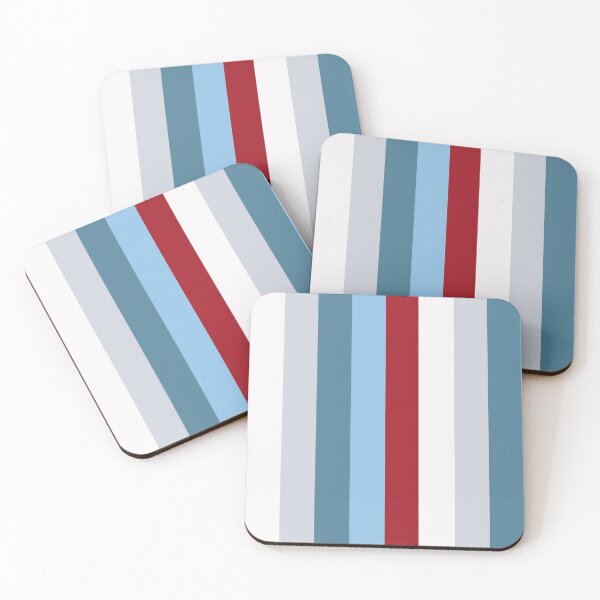 Item preview, Ruby Red, Snow White, Light Gray, Teal Blue, Pale Cerulean Color Gradient (Classic Vintage Retro Color Pallet • Decorative Seamless Pattern Background) designed and sold by SassyClassyMe.