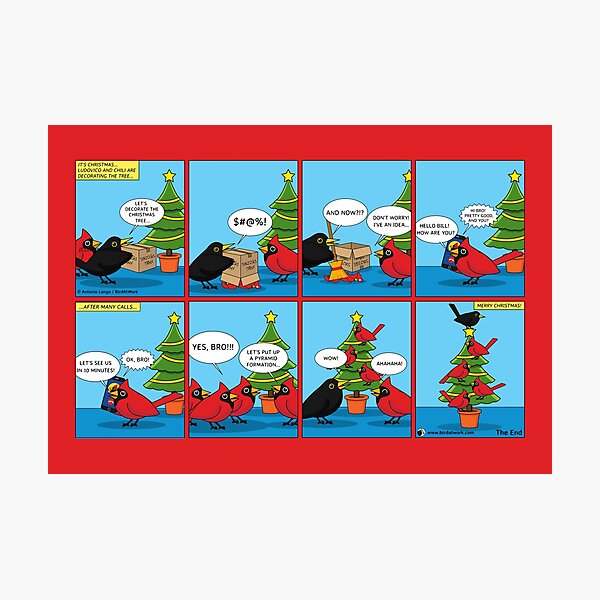 Item preview, How to Decorate a Christmas Tree Comic designed and sold by BirdAtWork.