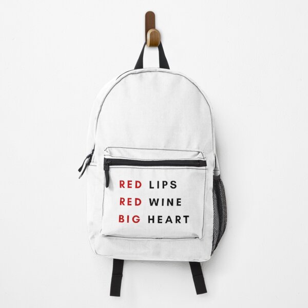 Item preview, Red lips, red wine, big heart (black) designed and sold by Megurix.