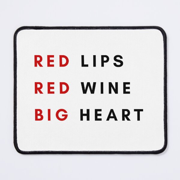 Item preview, Red lips, red wine, big heart (black) designed and sold by Megurix.