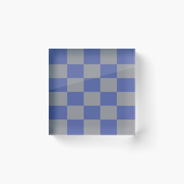 Item preview, Squares Pattern Checkerboard Gray and Periwinkle Blue designed and sold by ValeriesGallery.