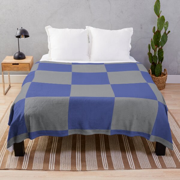 Item preview, Squares Pattern Checkerboard Gray and Periwinkle Blue designed and sold by ValeriesGallery.