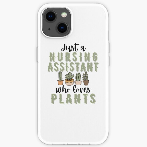 Amoureux des plantes assistant infirmière drôle Coque souple iPhone