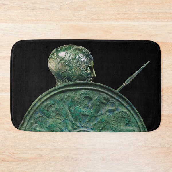 Item preview, ANTIQUE WARRIOR WITH HELMET,SPEAR ,SHIELD ORNED GRIFFINS AND SPHINX designed and sold by BulganLumini.