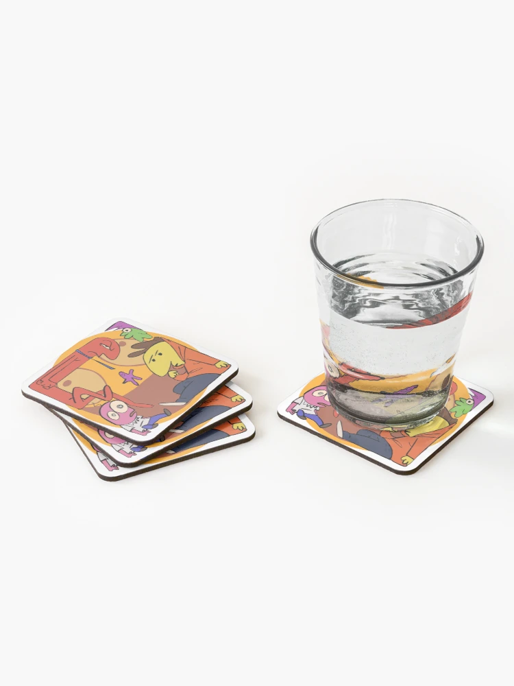 Thumbnail 2 of 5, Coasters (Set of 4), Smiling Friends designed and sold by DreamPattern.