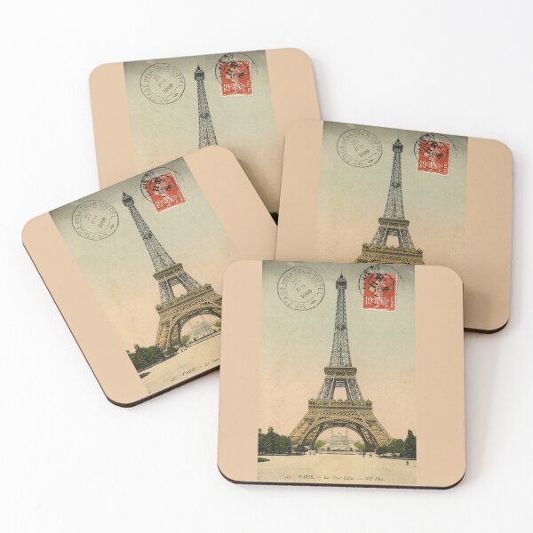 Item preview, Vintage postcard of Paris and the Eiffel Tower designed and sold by Slh69.