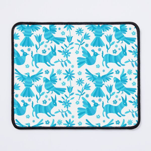 Item preview, otomi, cyan otomi texture, mexican otomi, mexican art, mexican craft, mexican folk, otomi texture, mexican pattern, flowers, birds, animals, blue otomi texture,  designed and sold by Terevela.