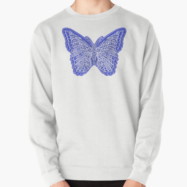 Beautiful Butterfly - Blue Pullover Sweatshirt