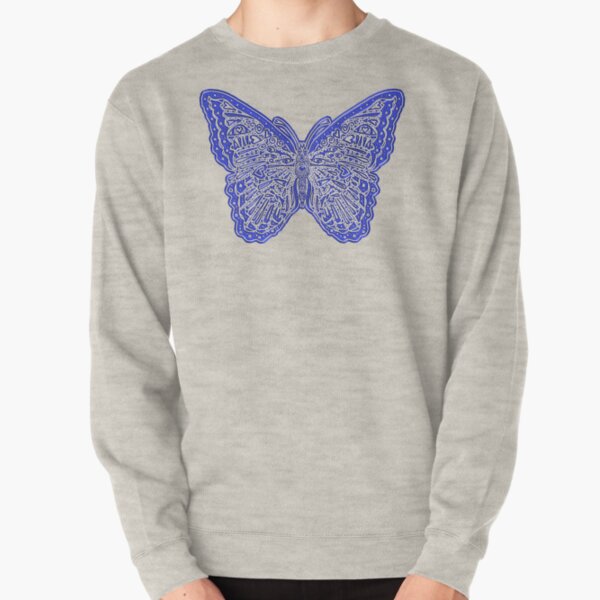 Beautiful Butterfly - Blue Pullover Sweatshirt