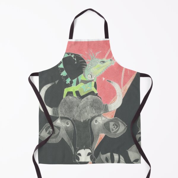 Item preview, Iguana escapes volcano on buffalo’s shoulders designed and sold by Christopher Morris.
