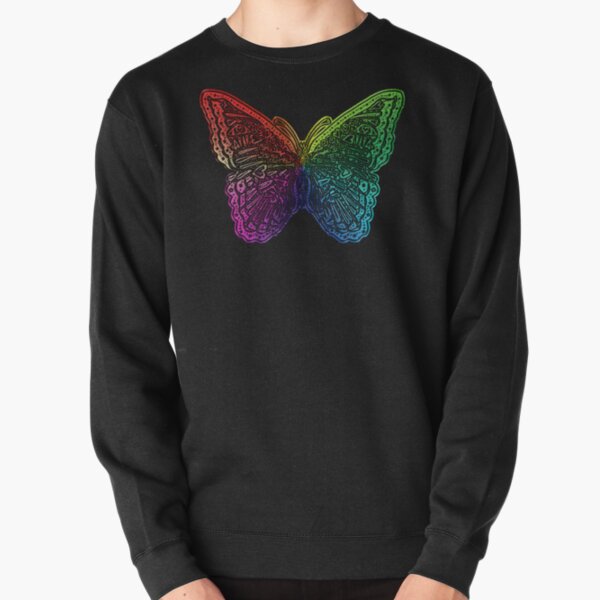 Beautiful Butterfly - Rainbow Angle Pullover Sweatshirt