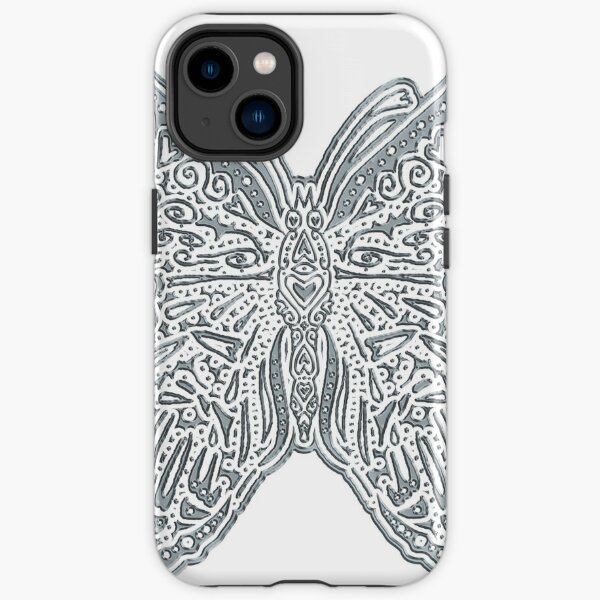 Beautiful Butterfly - Silver iPhone Tough Case