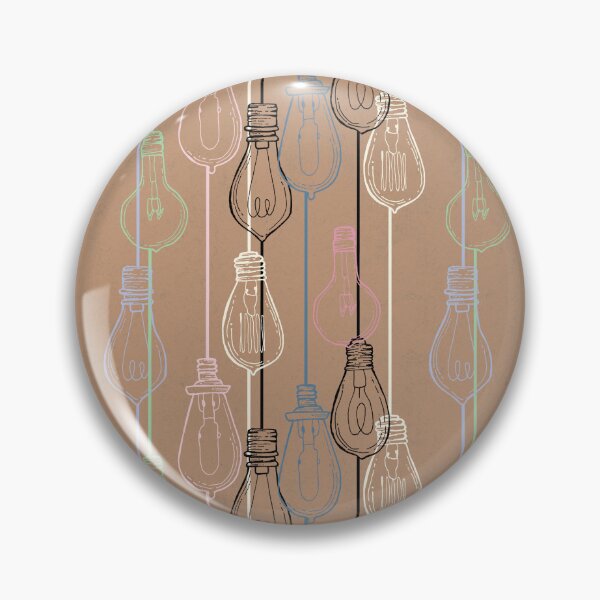 Item preview, Hanging Vintage Electric Lightbulbs Brown Paper designed and sold by RosalieReeves.