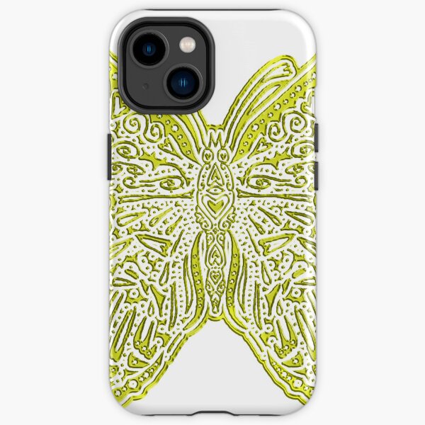 Beautiful Butterfly - Yellow iPhone Tough Case