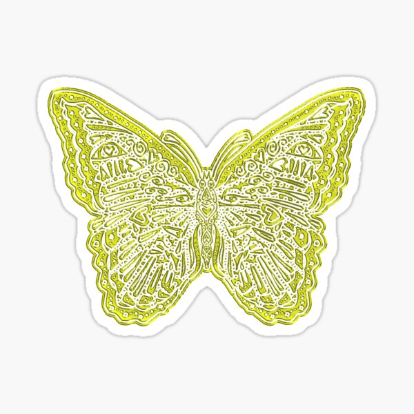 Beautiful Butterfly - Yellow Sticker