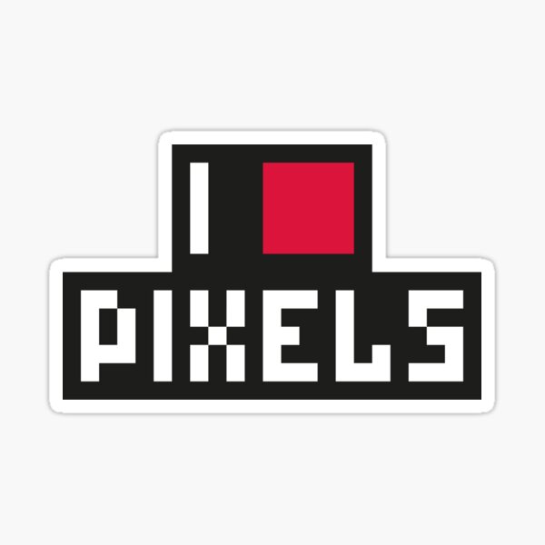 I Love Pixels / Pixel Art / 02B Love Pixels Sticker