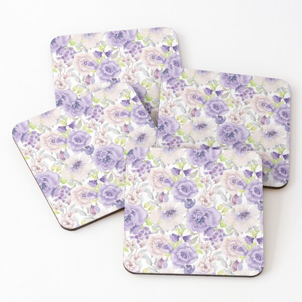 Item preview, Purple Lilac Lavender Pink Watercolor Wildflowers Pattern designed and sold by tsuttles.