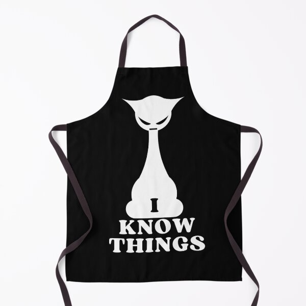 Item preview, I KNOW THINGS ANGRY CAT SILHOUETTE - Funny Cat Pictures with Captions and Cat Sayings designed and sold by FunnyCatsFam.