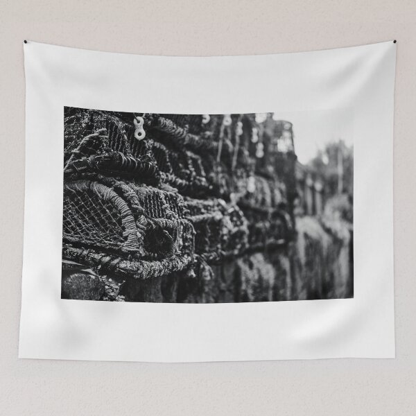 Item preview, Black & White Lobster Pots, Mousehole, Cornwall designed and sold by MaclarenPhoto.