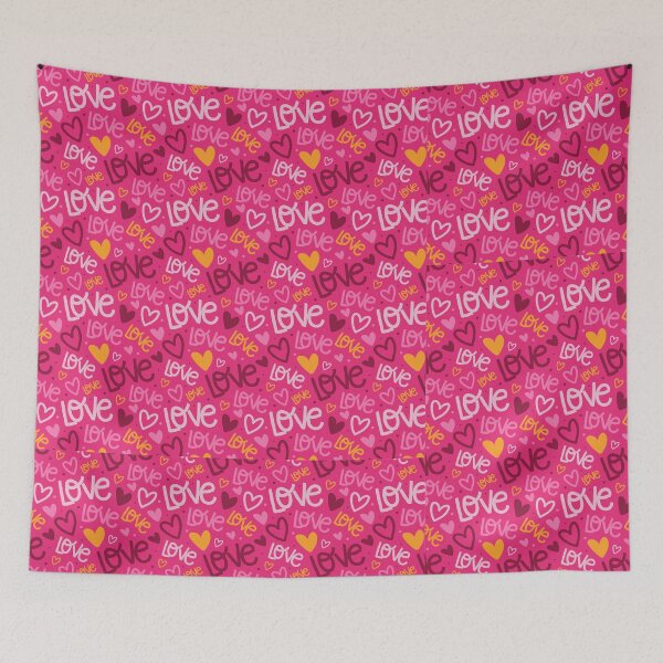 Item preview, Bright Pink Love Valentine's Day Pattern designed and sold by greenoriginals.