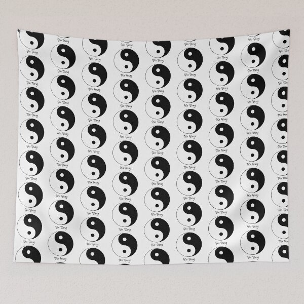 Item preview, Classic Yin Yang with "Yin Yang" text designed and sold by Mindful-Designs.