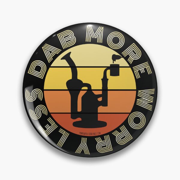 Item preview, Retro Vintage Sunset orange Dab Rig-dab more worry less designed and sold by YomeHayin.