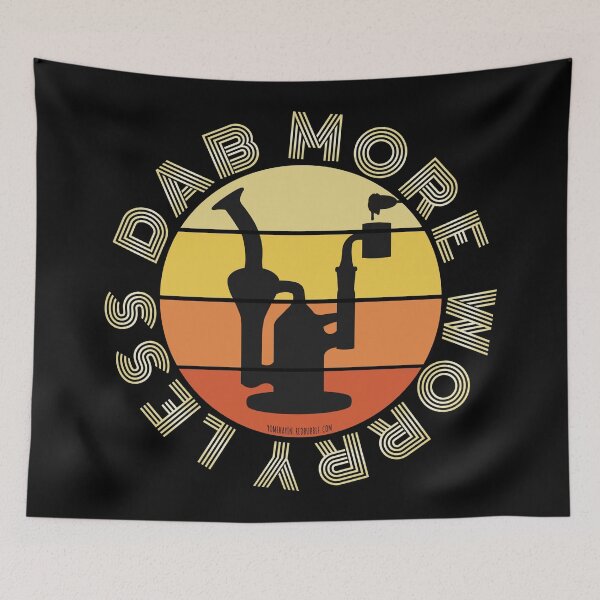 Item preview, Retro Vintage Sunset orange Dab Rig-dab more worry less designed and sold by YomeHayin.