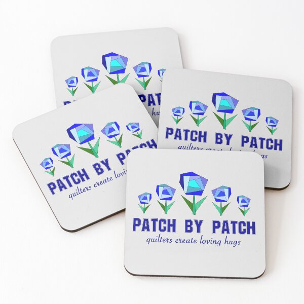Item preview, Patch by Patch Quilters Create Loving Hugs - blue text designed and sold by DivergentStudio.