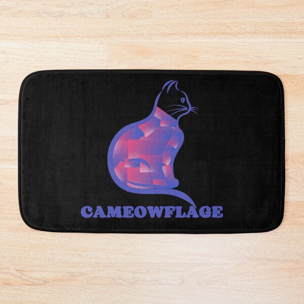 Item preview, DARK SEA BLUE CAMEOWFLAGE Multicolored Collage Cat Silhouette - Funny Cat Pictures with Captions  designed and sold by FunnyCatsFam.