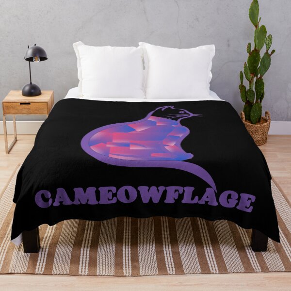 Item preview, DARK PURPLE CAMEOWFLAGE Multicolored Collage Cat Silhouette - Funny Cat Pictures with Captions  designed and sold by FunnyCatsFam.
