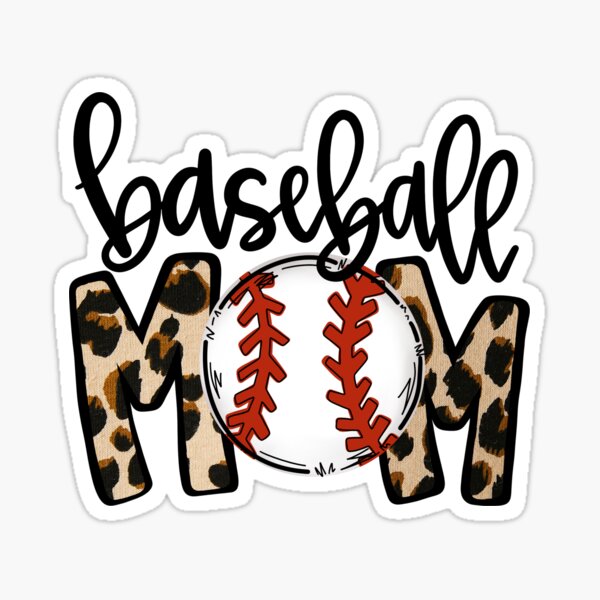 BASEBALL MOM' Sticker