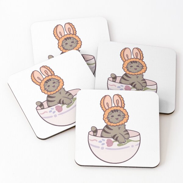 Item preview, Cute Bunny Hat Tea cup Kitty  designed and sold by Artimisue.