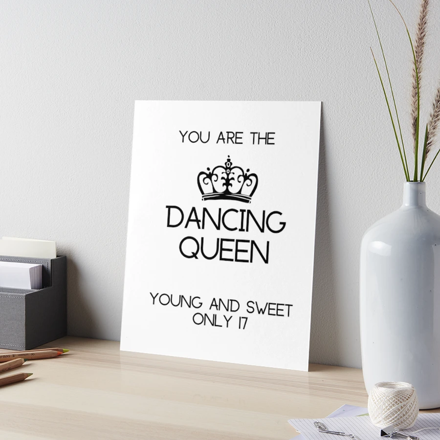 Dancing Queen Dance Dancer Crown Art Board Print for Sale by