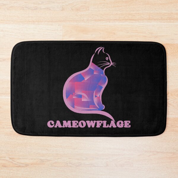 Item preview, PINK CAMEOWFLAGE Multicolored Collage Cat Silhouette - Funny Cat Pictures with Captions  designed and sold by FunnyCatsFam.