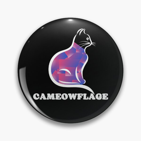Item preview, WHITE CAMEOWFLAGE Multicolored Collage Cat Silhouette - Funny Cat Pictures with Captions  designed and sold by FunnyCatsFam.
