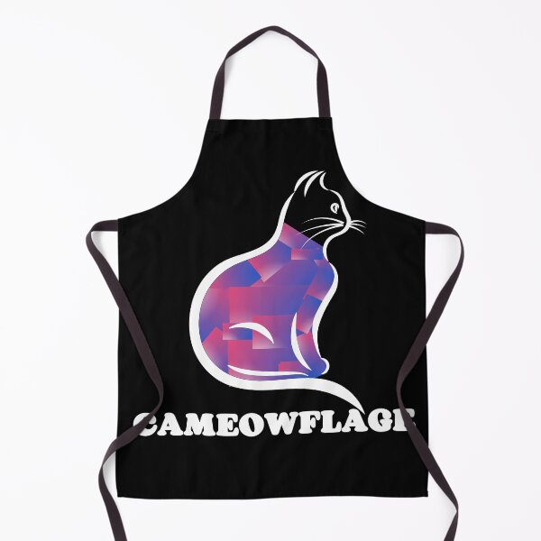 Item preview, WHITE CAMEOWFLAGE Multicolored Collage Cat Silhouette - Funny Cat Pictures with Captions designed and sold by FunnyCatsFam.