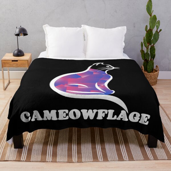 Item preview, WHITE CAMEOWFLAGE Multicolored Collage Cat Silhouette - Funny Cat Pictures with Captions  designed and sold by FunnyCatsFam.